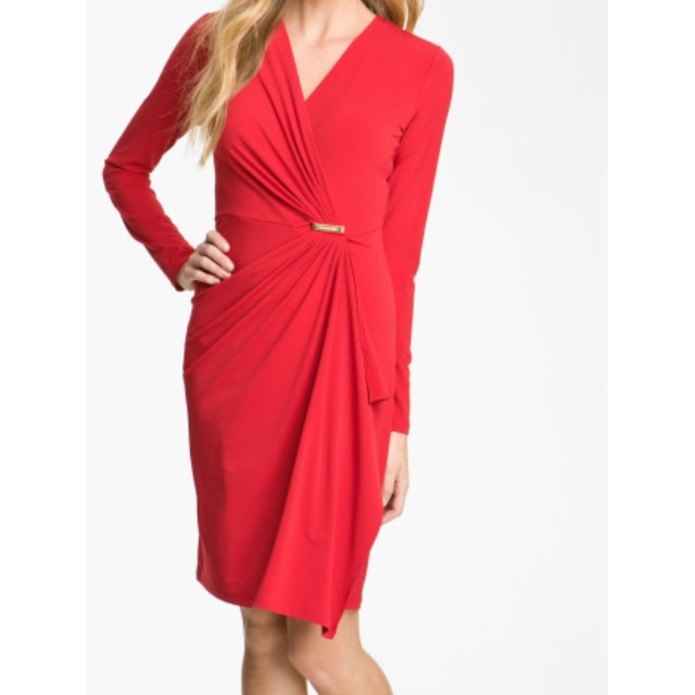 Michael Kors size S red wrap dress.